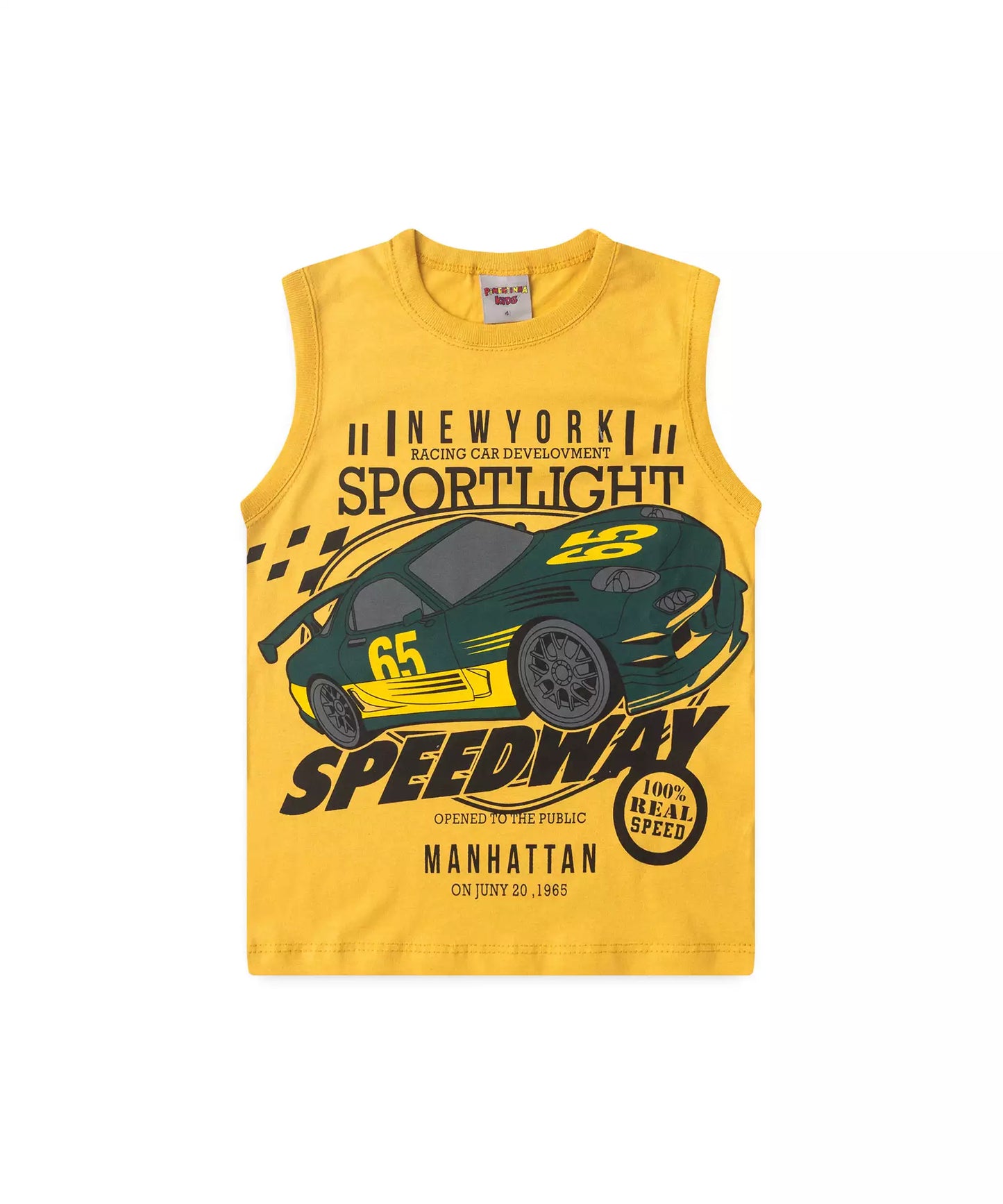 Conjunto Curto Menino Speedway Amarelo