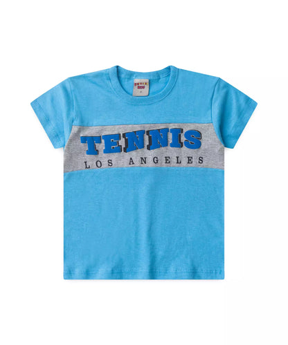 Conjunto Curto Menino Tennis Los Angeles Azul