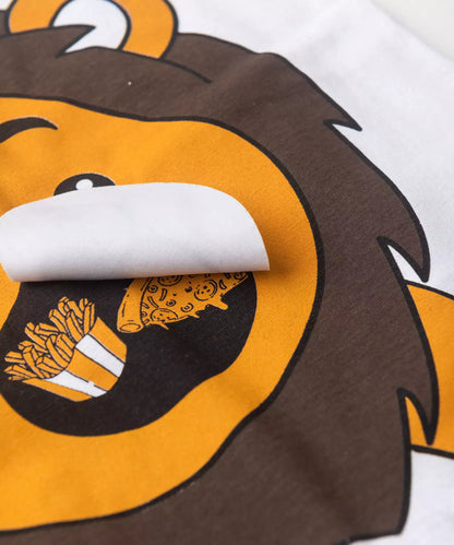 Conjunto Curto Menino Tigre Interativo Branco