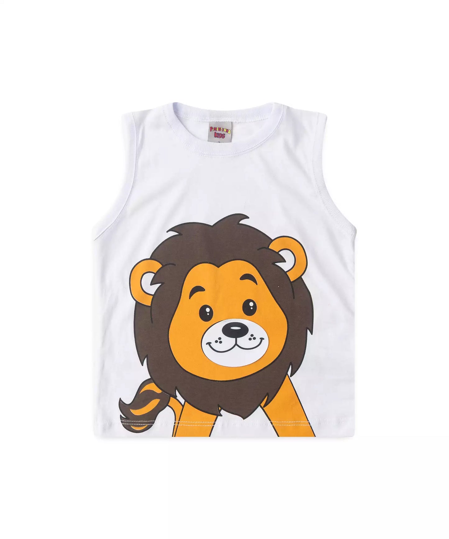Conjunto Curto Menino Tigre Interativo Branco
