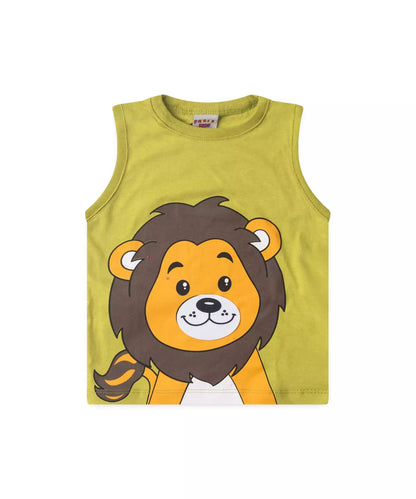 Conjunto Curto Menino Tigre Interativo Verde