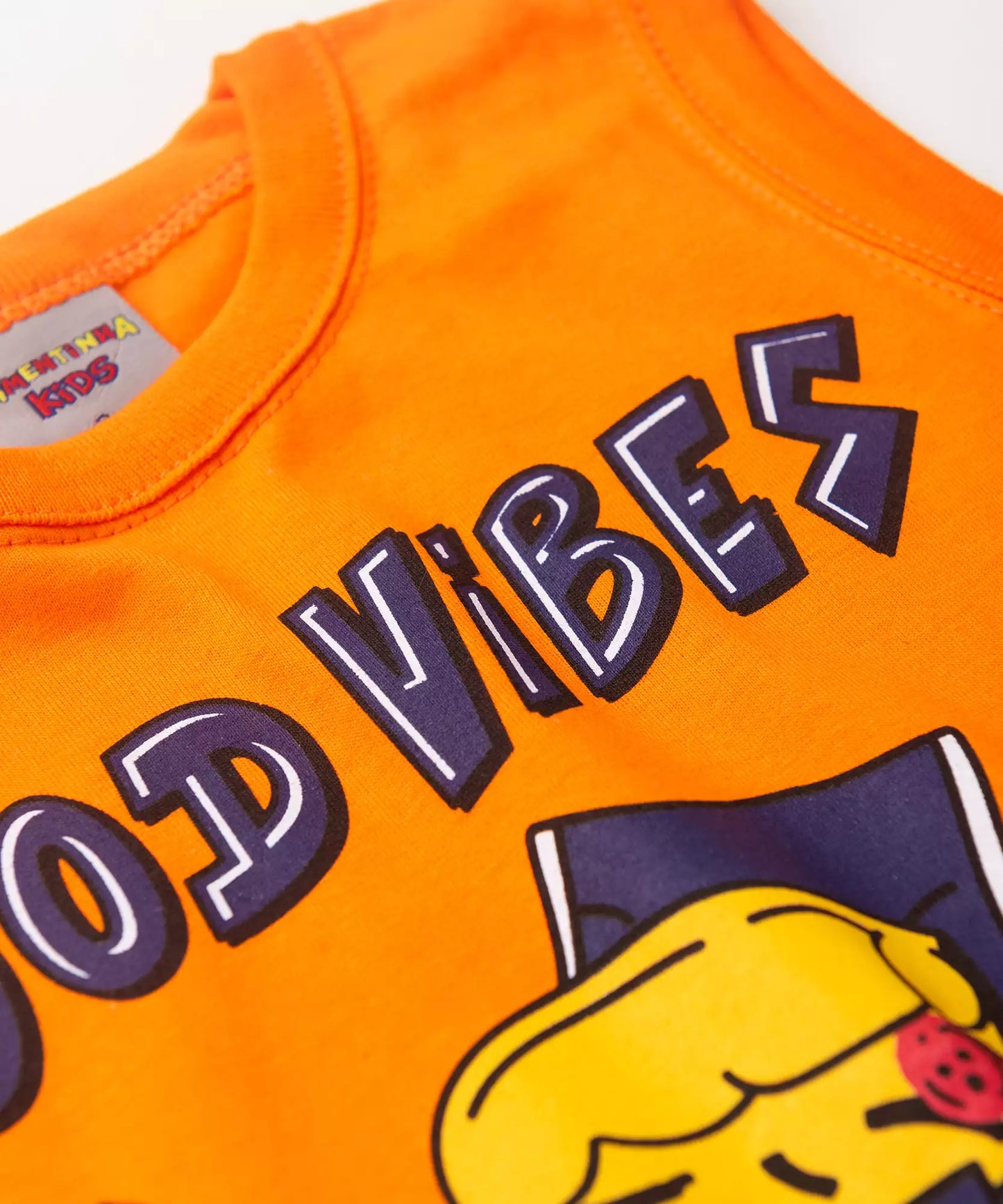 Conjunto Curto Menino Vibes do Verão Laranja