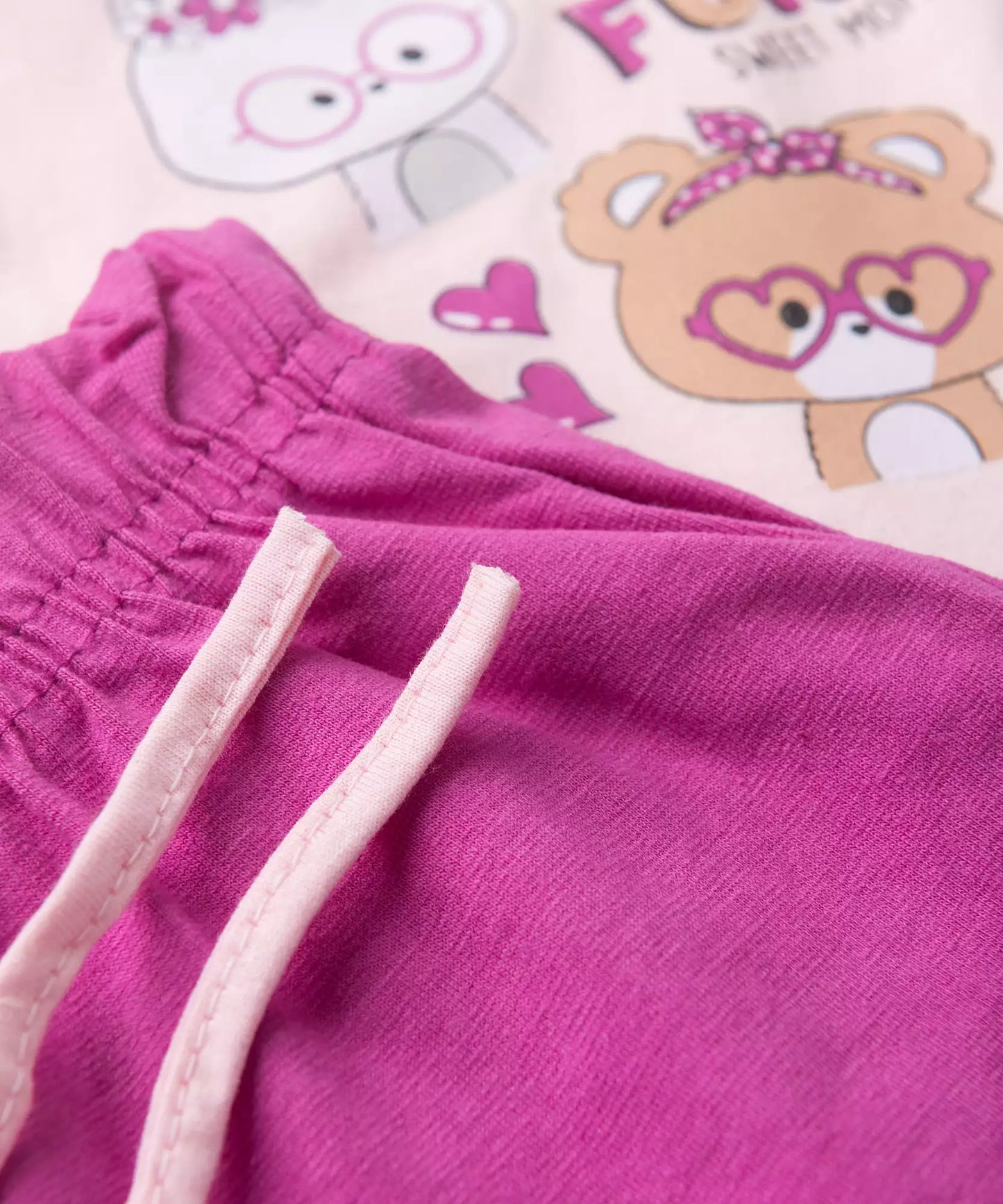 Conjunto Curto para Bebê Menina Best Friends Rosa