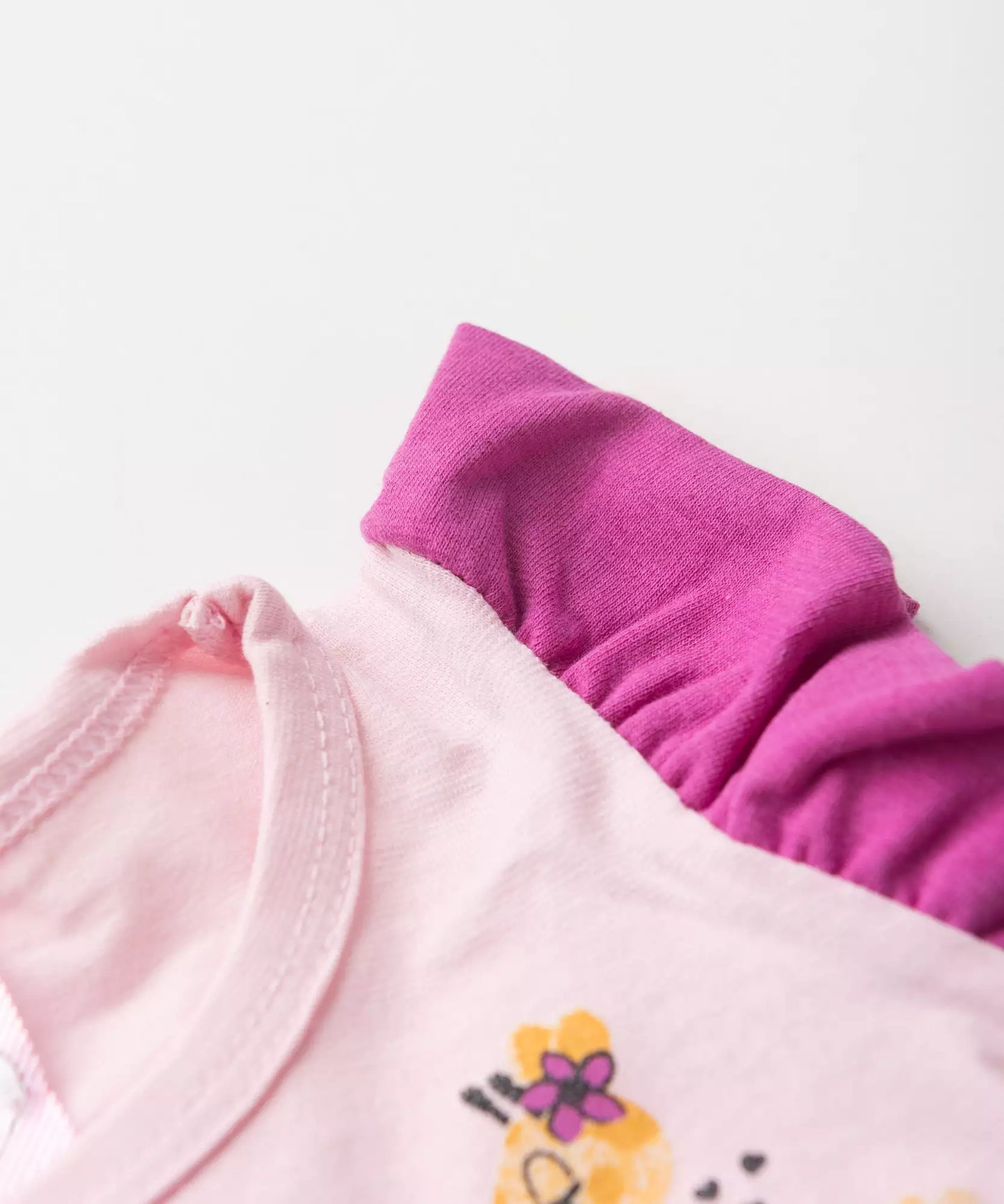 Conjunto Curto para Bebê Menina Girafinha Encantada Rosa