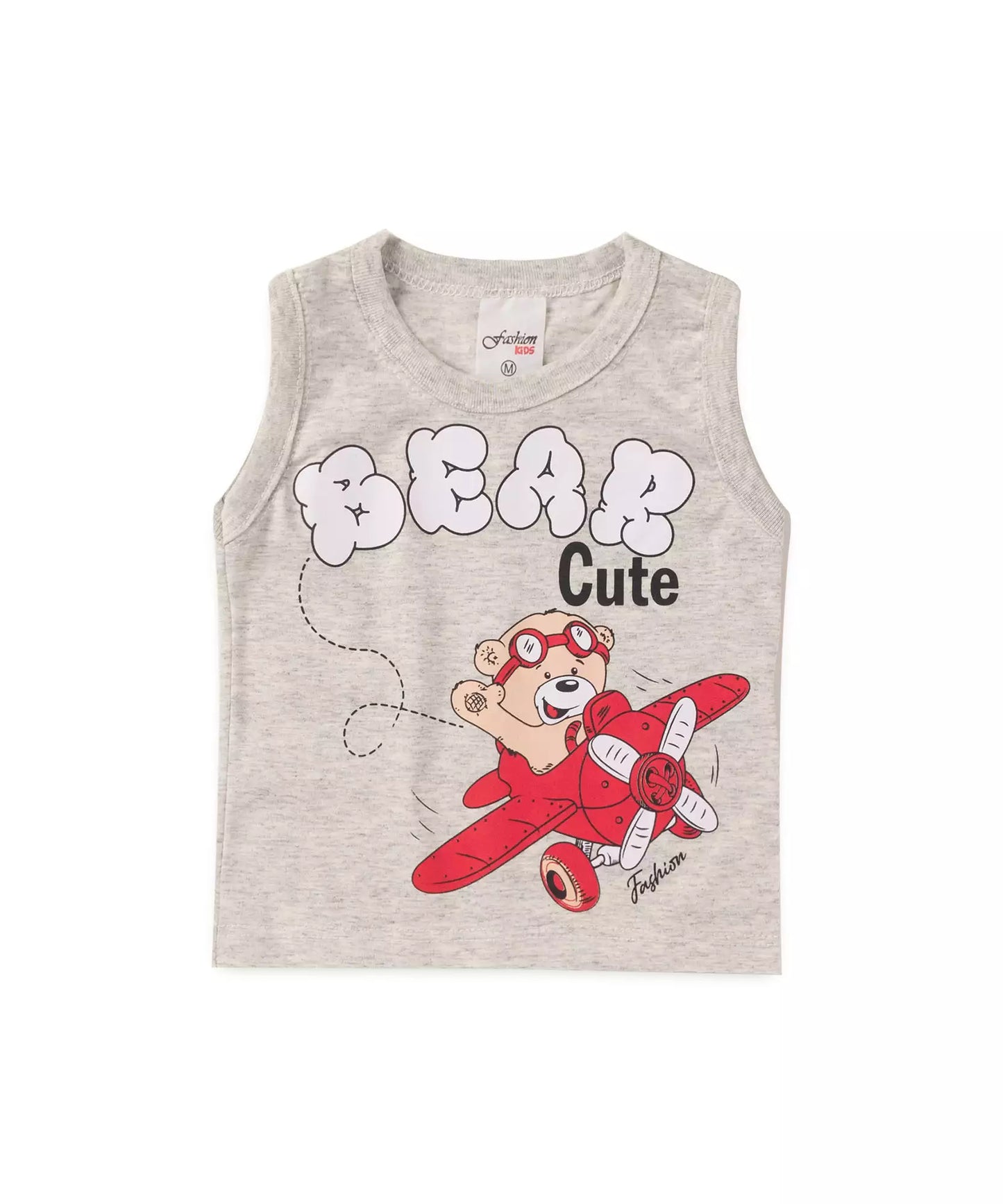Conjunto Curto para Bebê Menino Avião Mescla