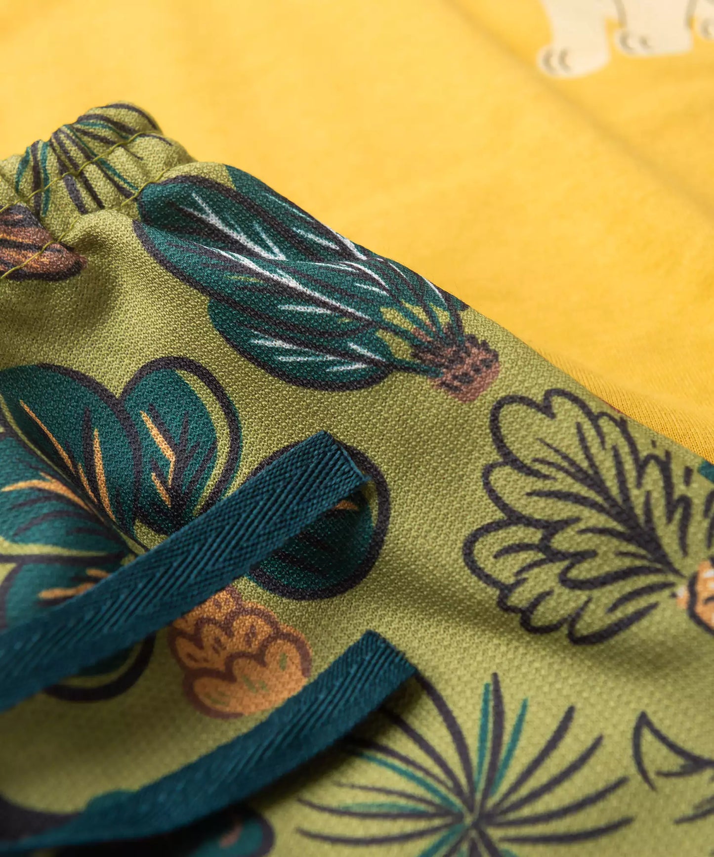 Conjunto Curto para Bebê Menino Leãozinho do Safari Amarelo