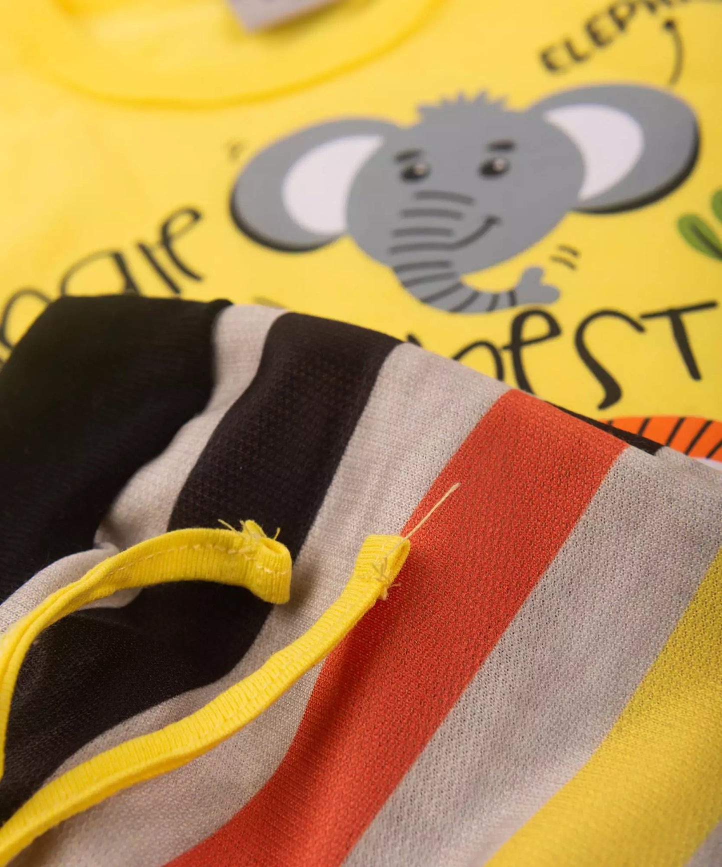 Conjunto Curto para Bebê Menino Safari Amarelo