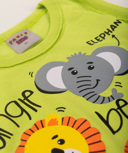 Conjunto Curto para Bebê Menino Verde Safari