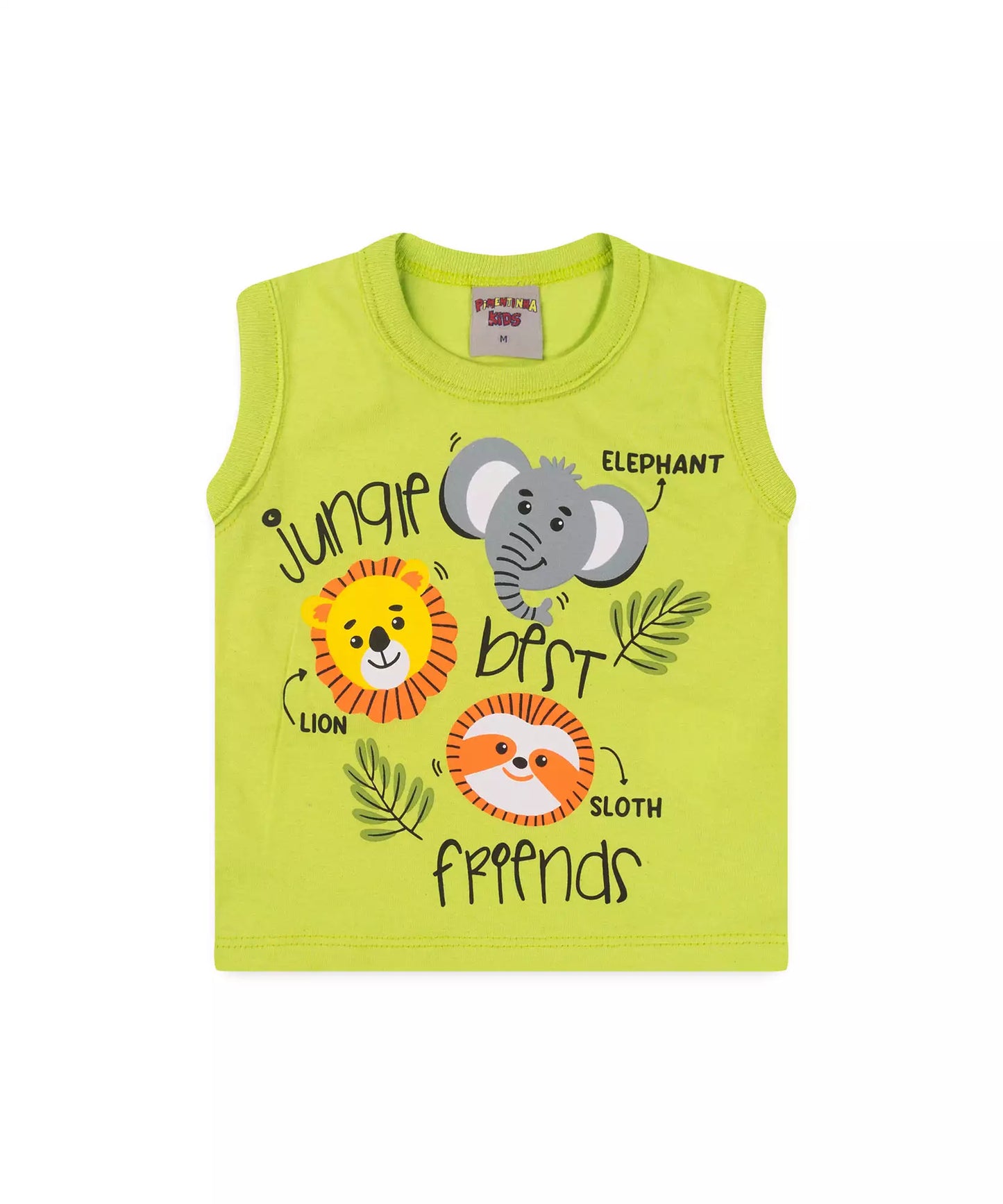 Conjunto Curto para Bebê Menino Verde Safari