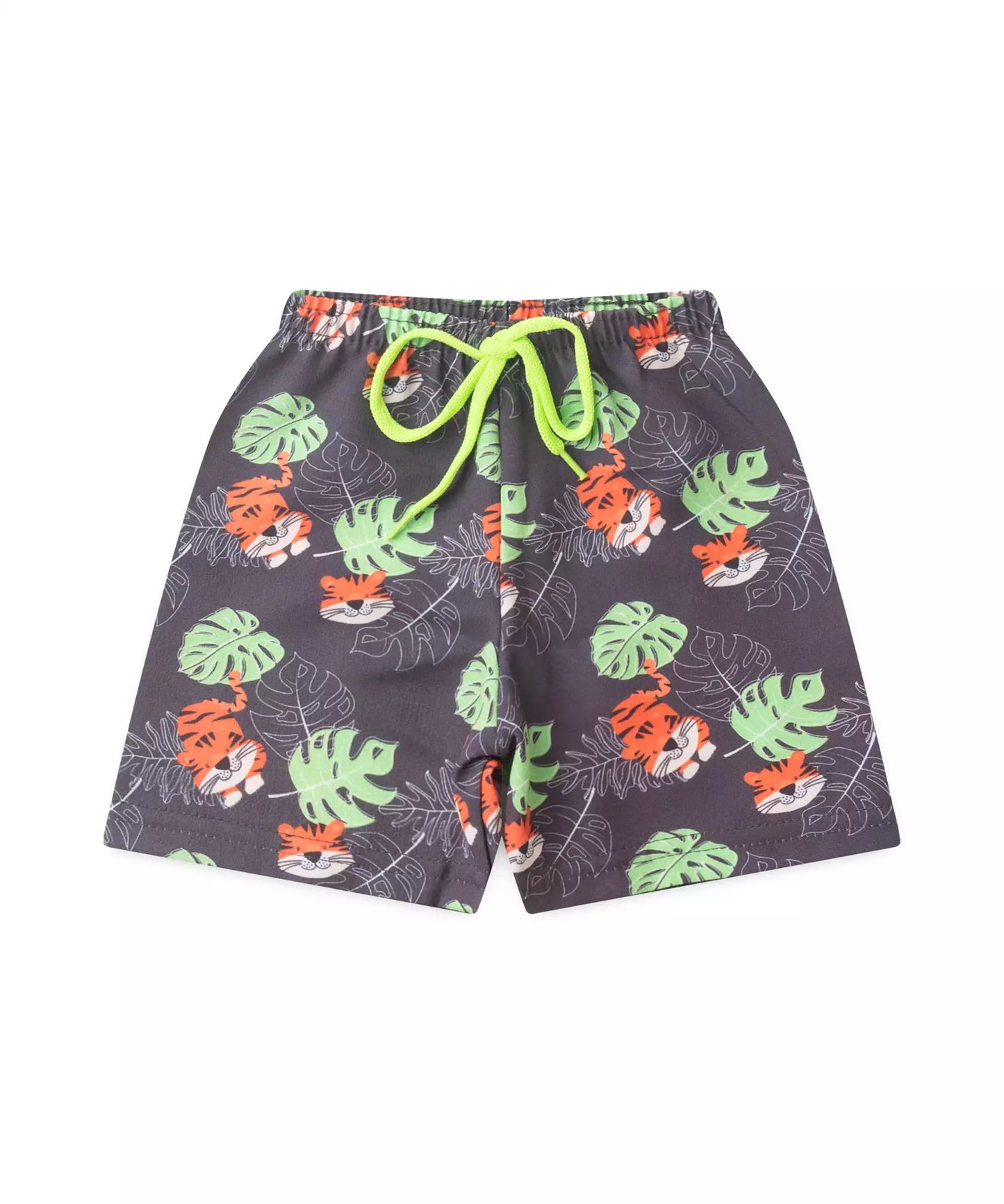 Conjunto Curto para Bebê Menino Tigrinho Verde