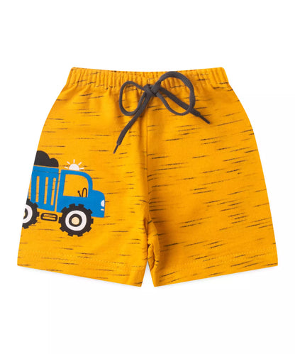 Conjunto Curto para Bebê Menino Trator Chumbo