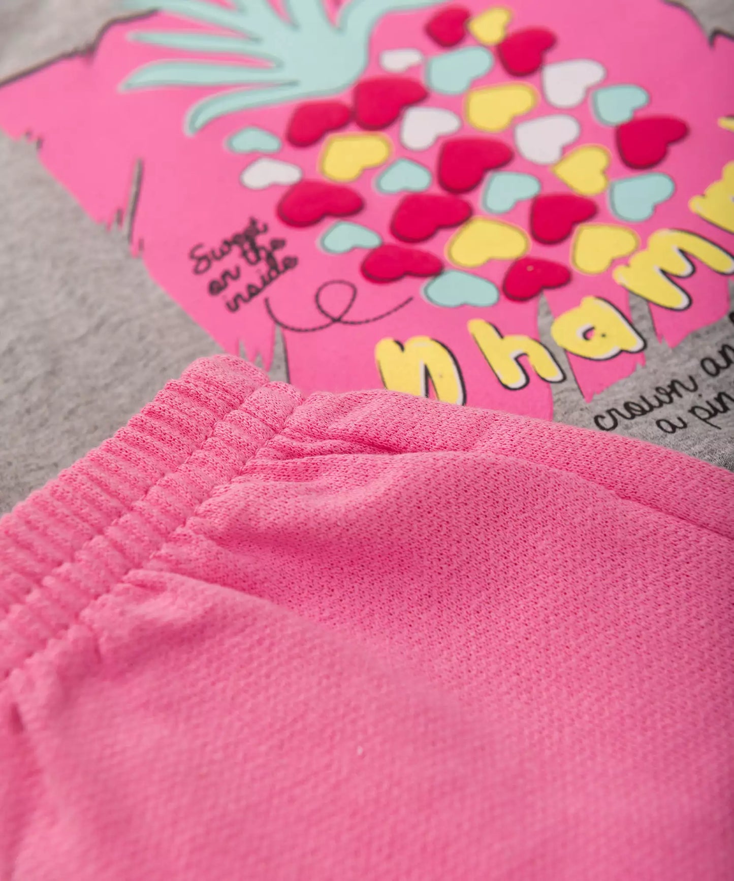 Conjunto Curto para Menina Abacaxi Mescla