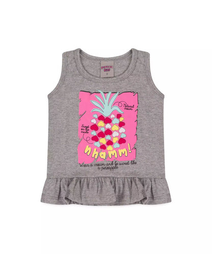 Conjunto Curto para Menina Abacaxi Mescla