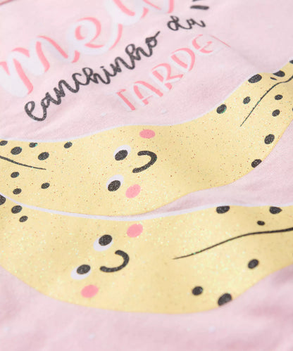 Conjunto Curto para Menina Banana Divertida Rosa