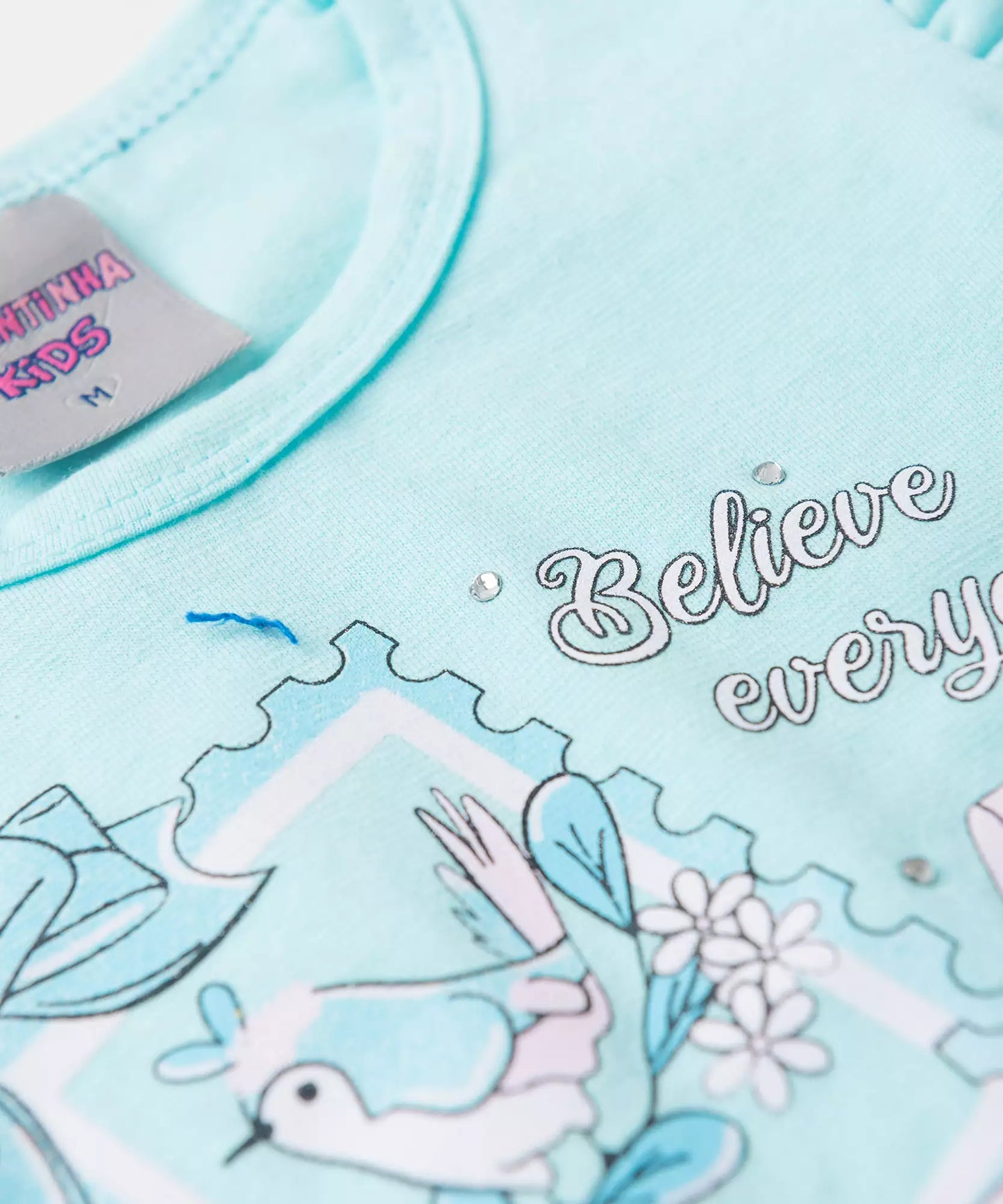 Conjunto Curto para Menina Believe Everyday Azul
