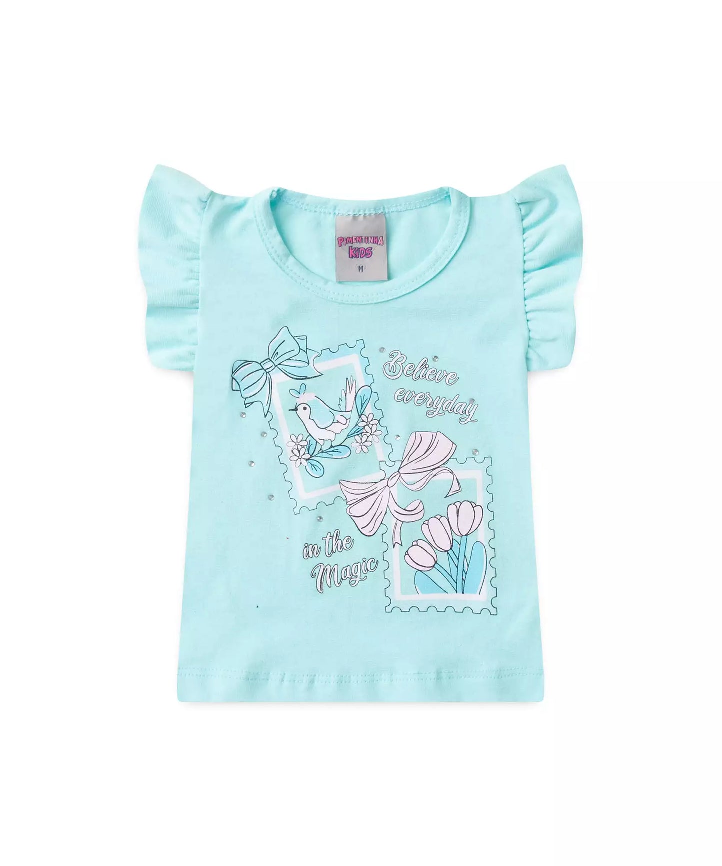 Conjunto Curto para Menina Believe Everyday Azul
