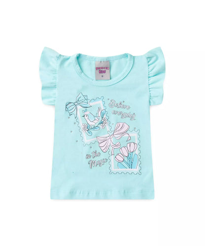 Conjunto Curto para Menina Believe Everyday Azul