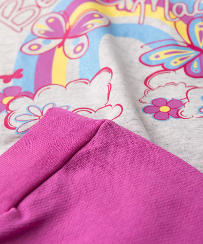 Conjunto Curto para Menina Borboletas Mescla