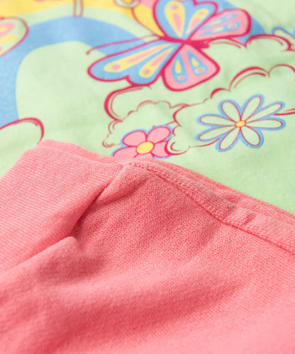 Conjunto Curto para Menina Borboletas Verde
