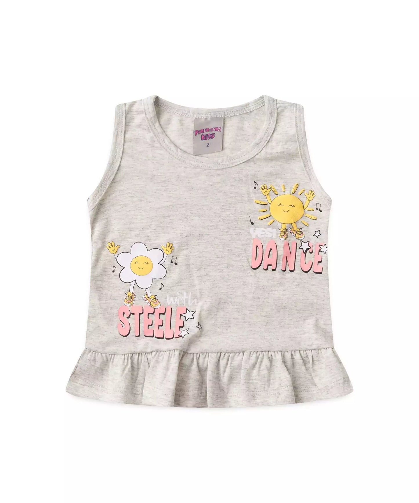 Conjunto Curto para Menina Dance Mescla