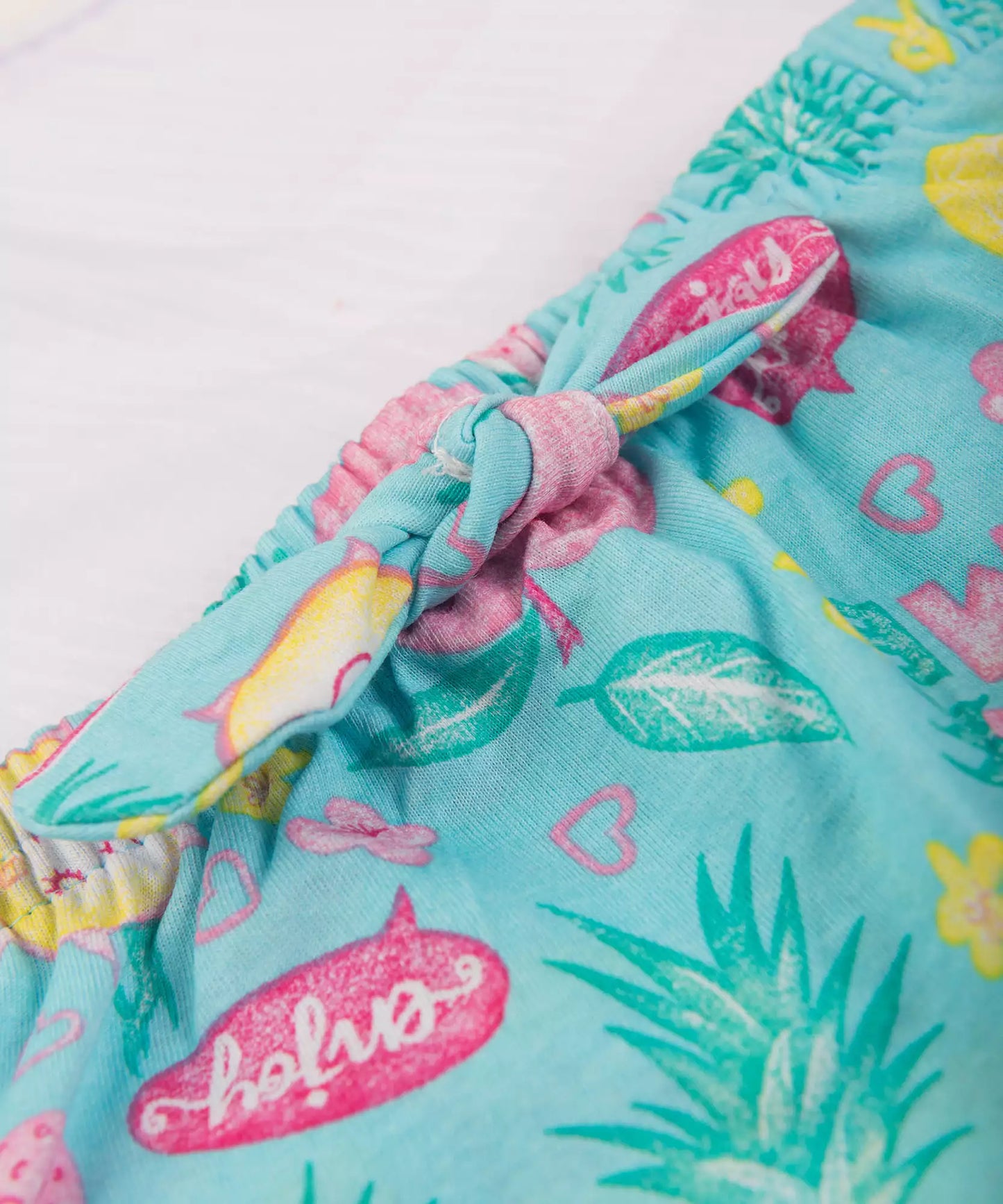 Conjunto Curto para Menina Frutal Branco