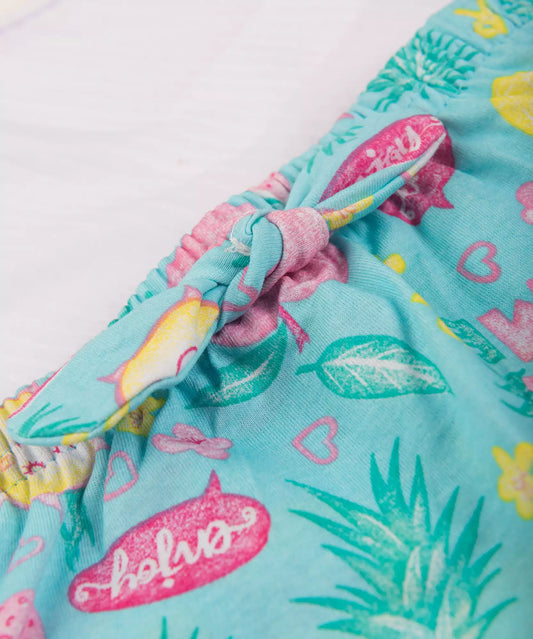 Conjunto Curto para Menina Frutal Branco