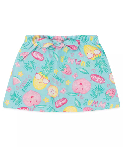 Conjunto Curto para Menina Frutal Branco