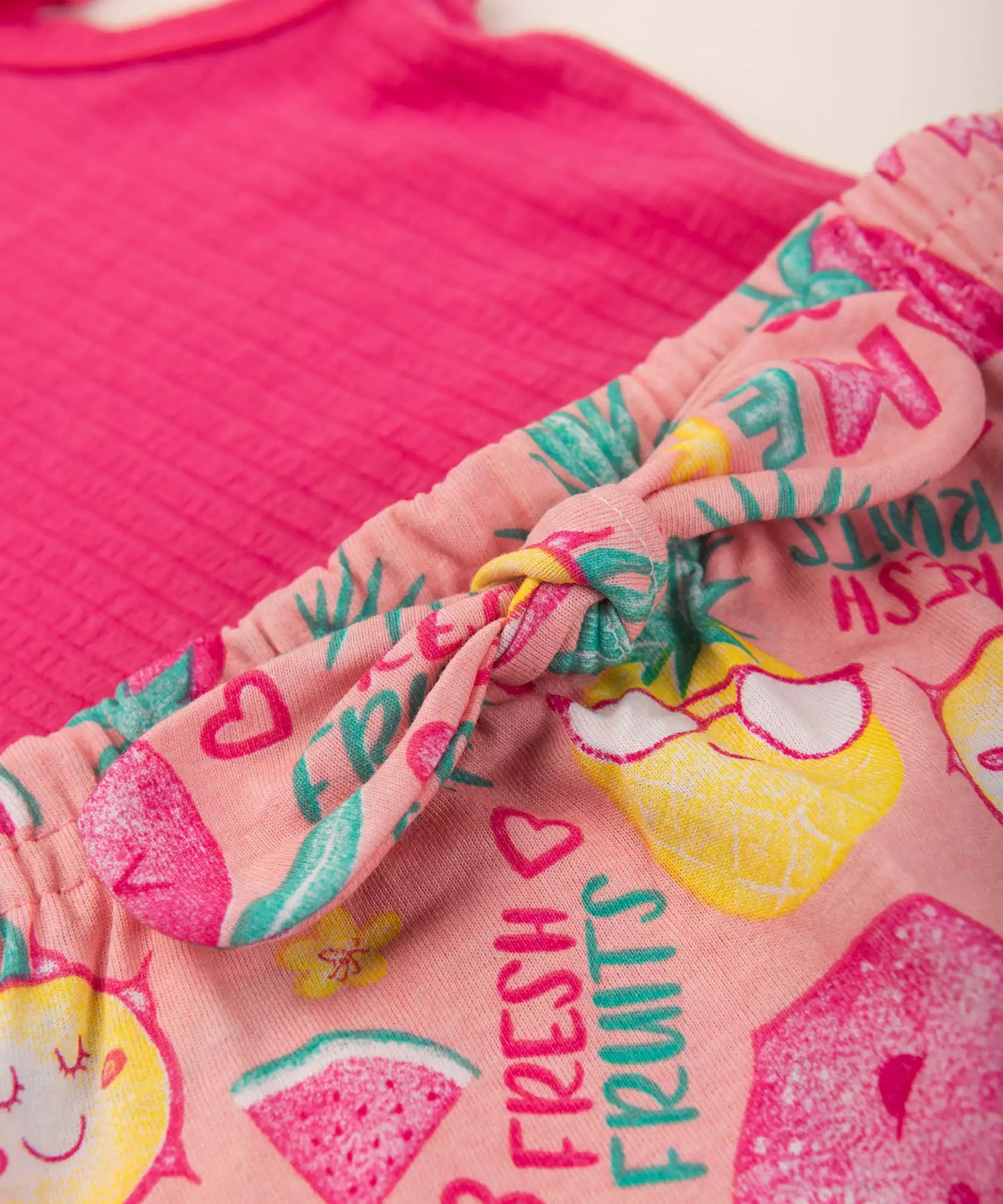 Conjunto Curto para Menina Frutal Pink