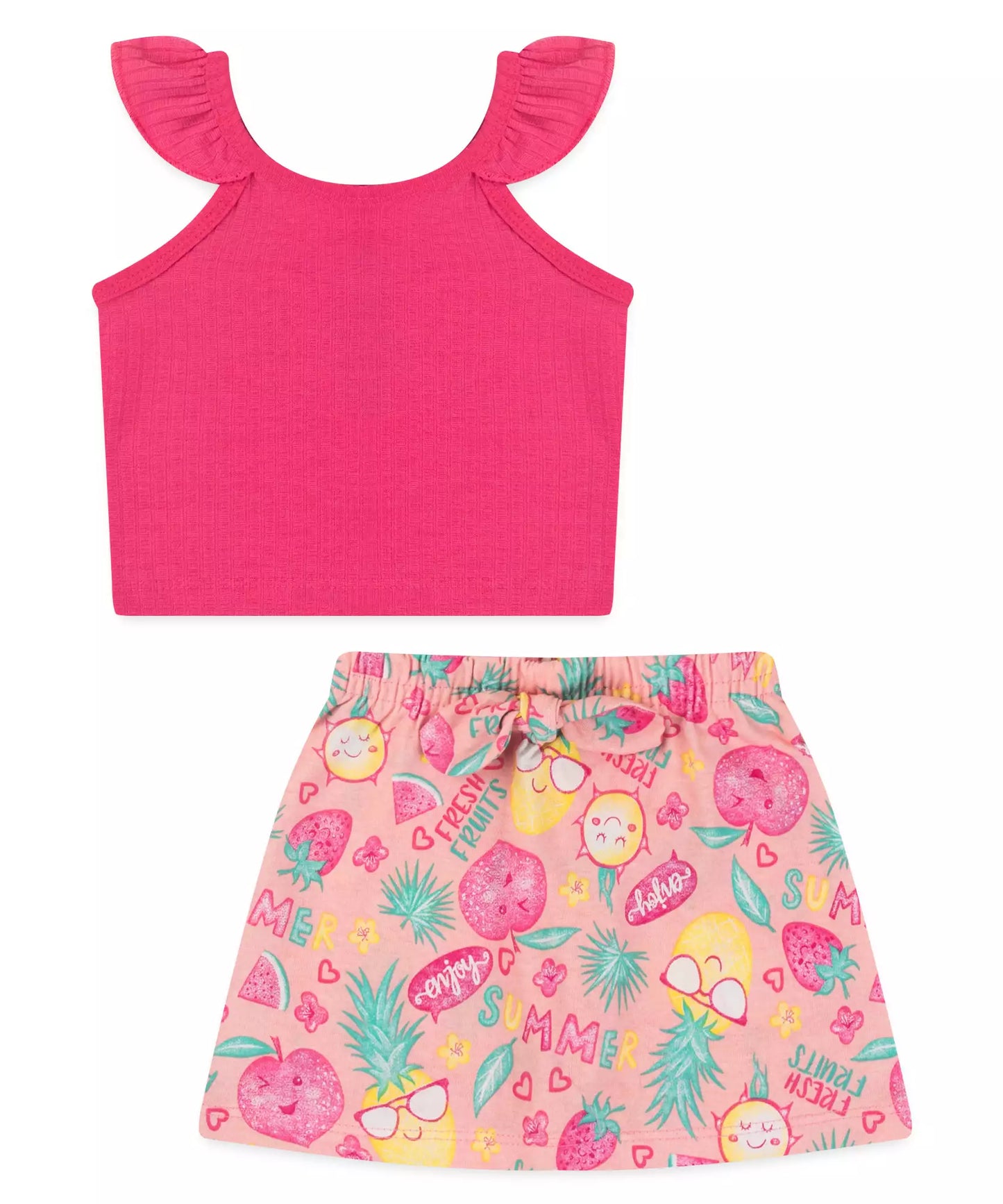 Conjunto Curto para Menina Frutal Pink