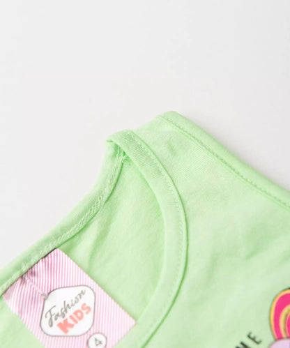 Conjunto Curto para Menina Garotinha Fashion Verde