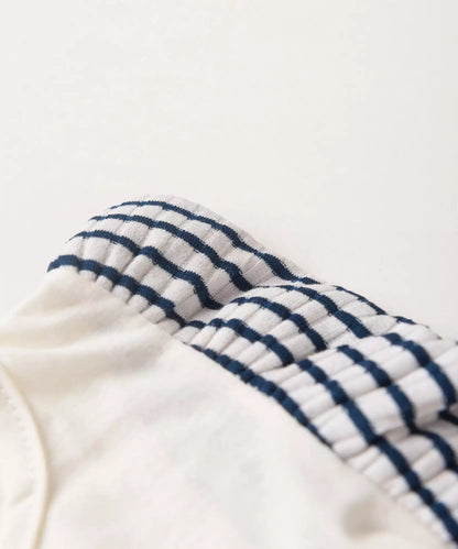 Conjunto Curto para Menina Gatinho em Marfim