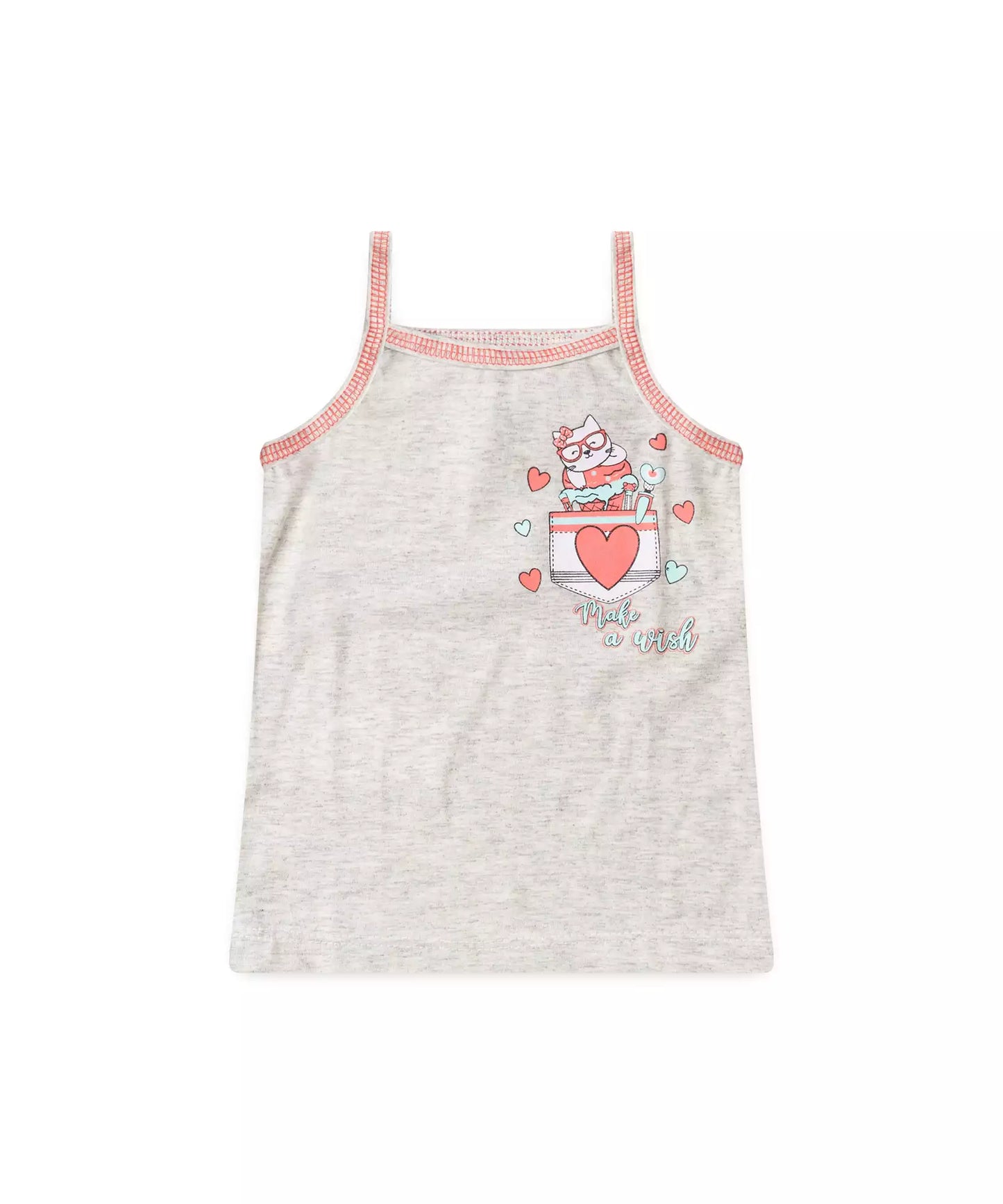 Conjunto Curto para Menina Gatinho Mescla
