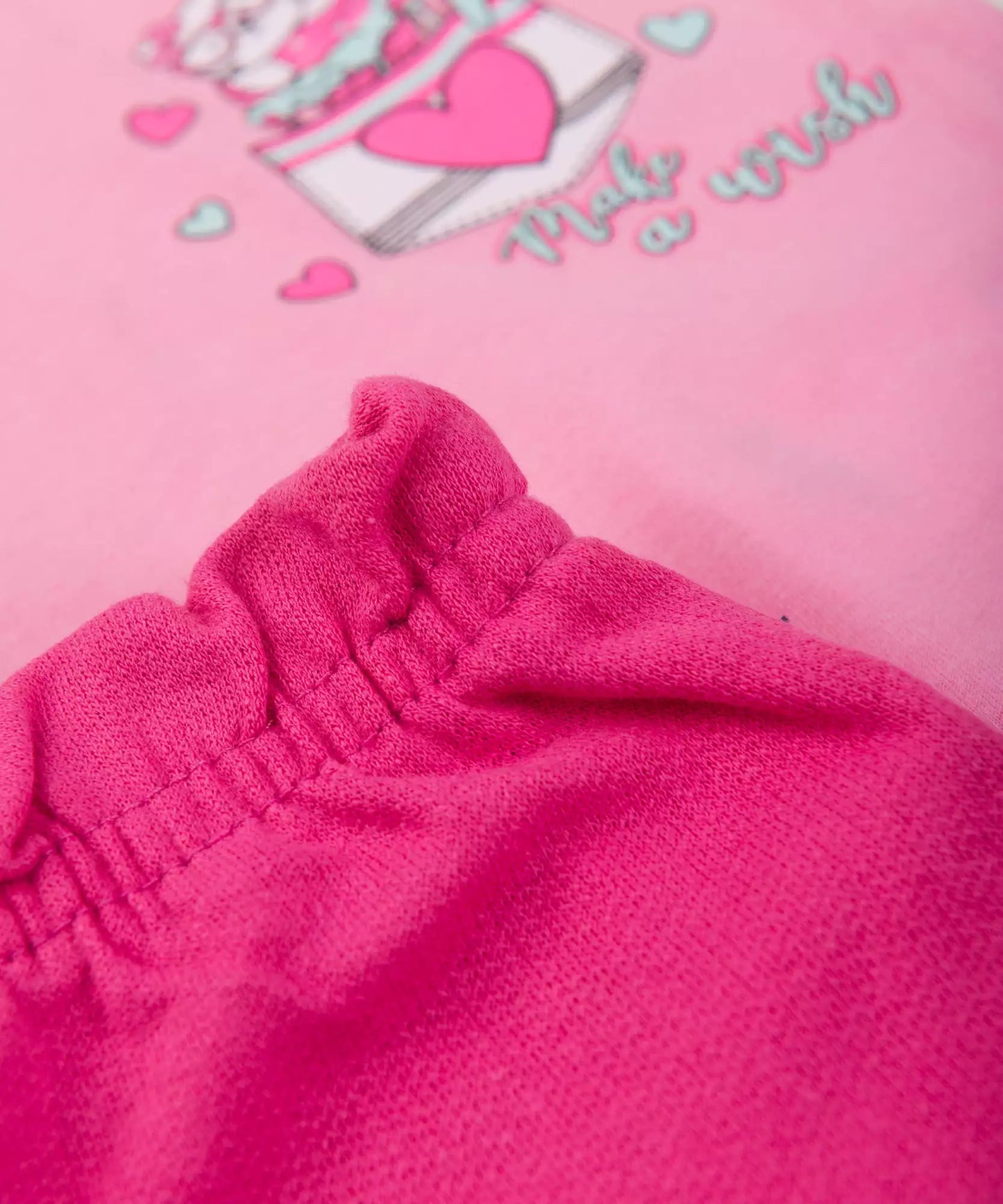 Conjunto Curto para Menina Rosa Gatinho