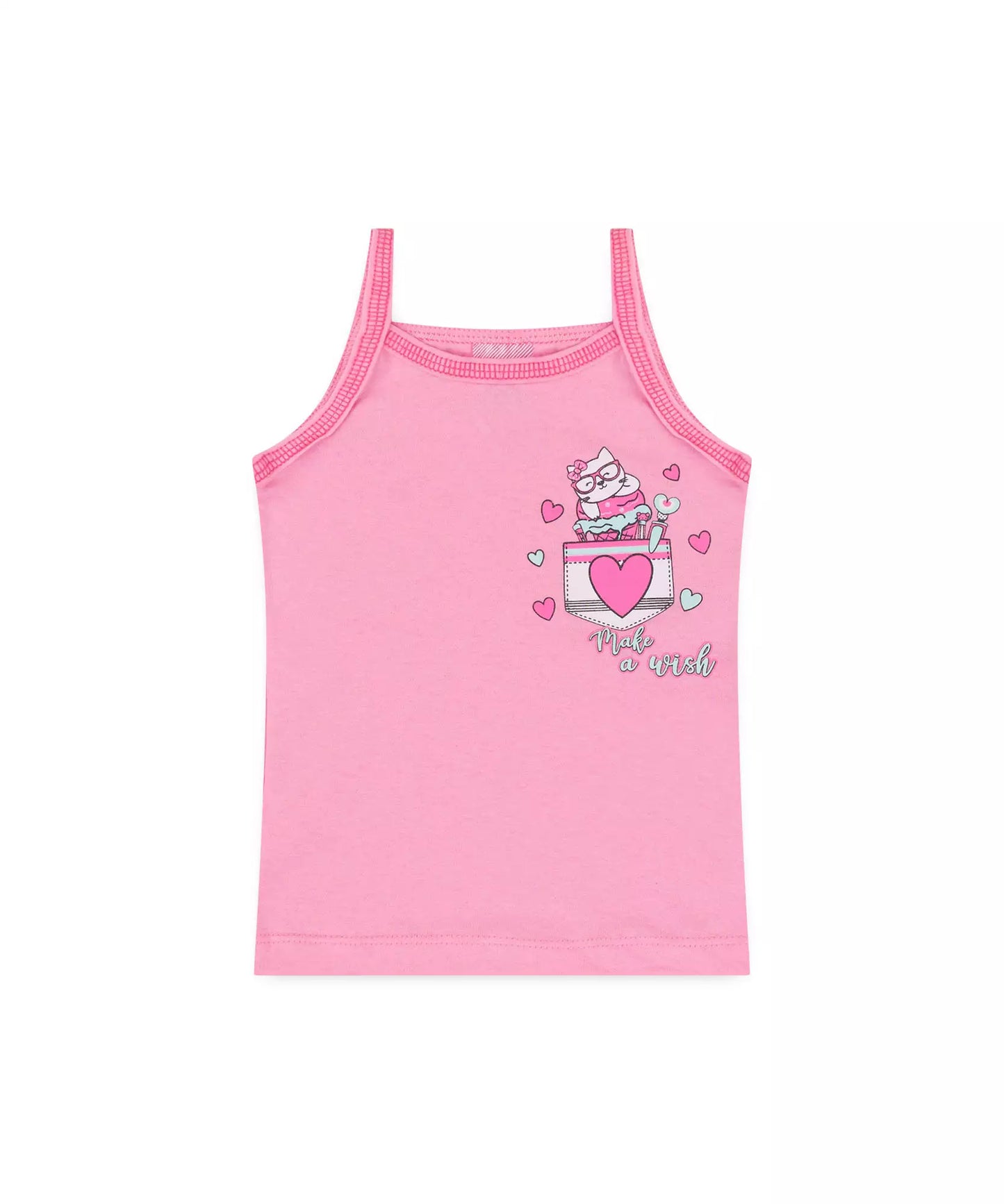Conjunto Curto para Menina Rosa Gatinho