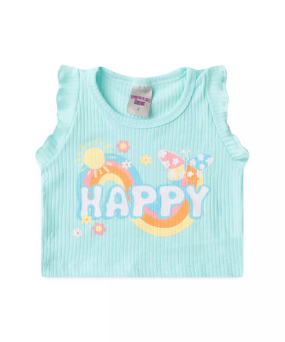 Conjunto Curto para Menina Happy Day Azul