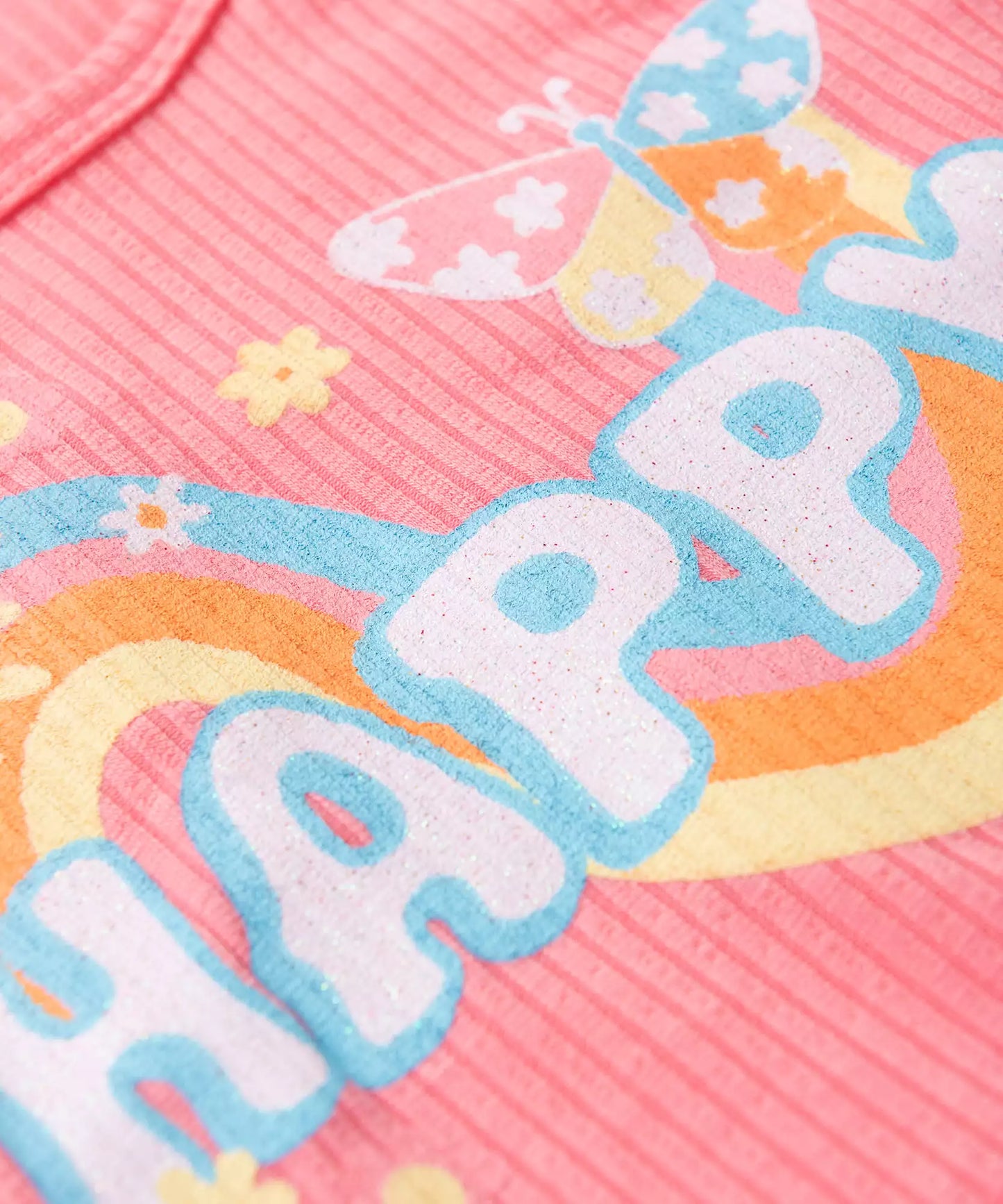 Conjunto Curto para Menina Happy Day Rosa