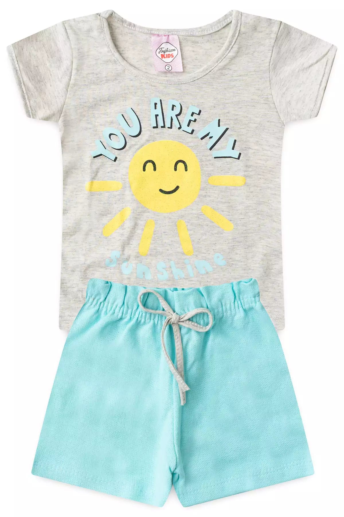 Conjunto Curto para Menina Solzinho Mescla