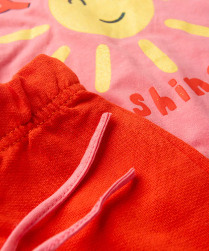 Conjunto Curto para Menina Solzinho Rosa
