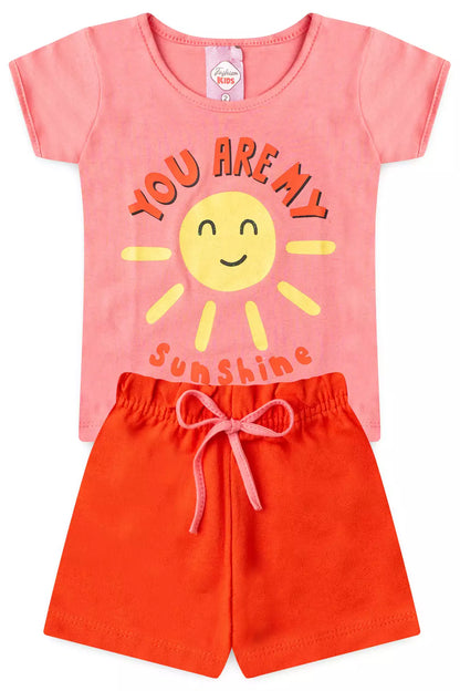 Conjunto Curto para Menina Solzinho Rosa