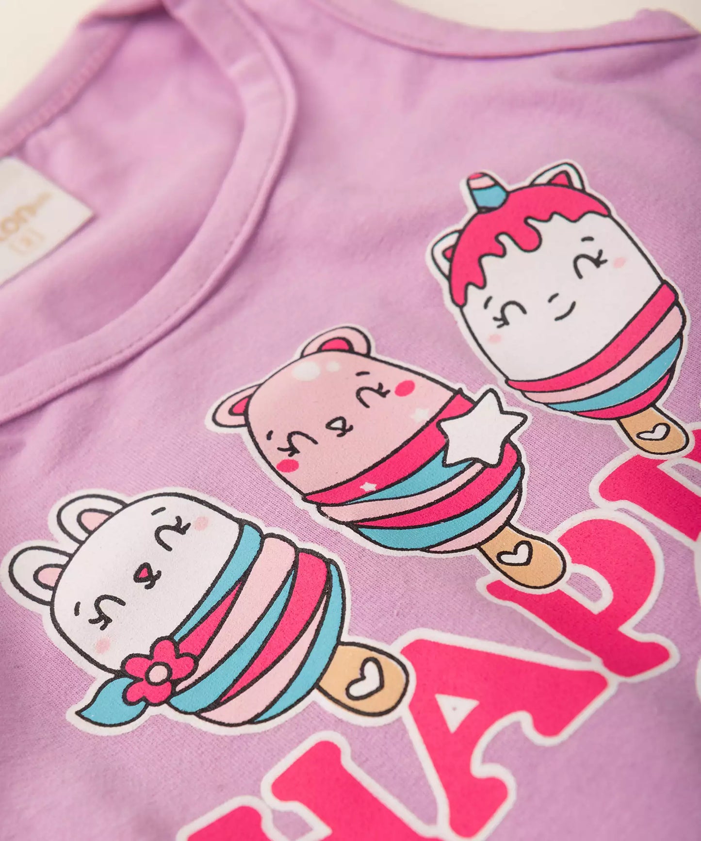 Conjunto Curto para Menina Unicórnio Lilás