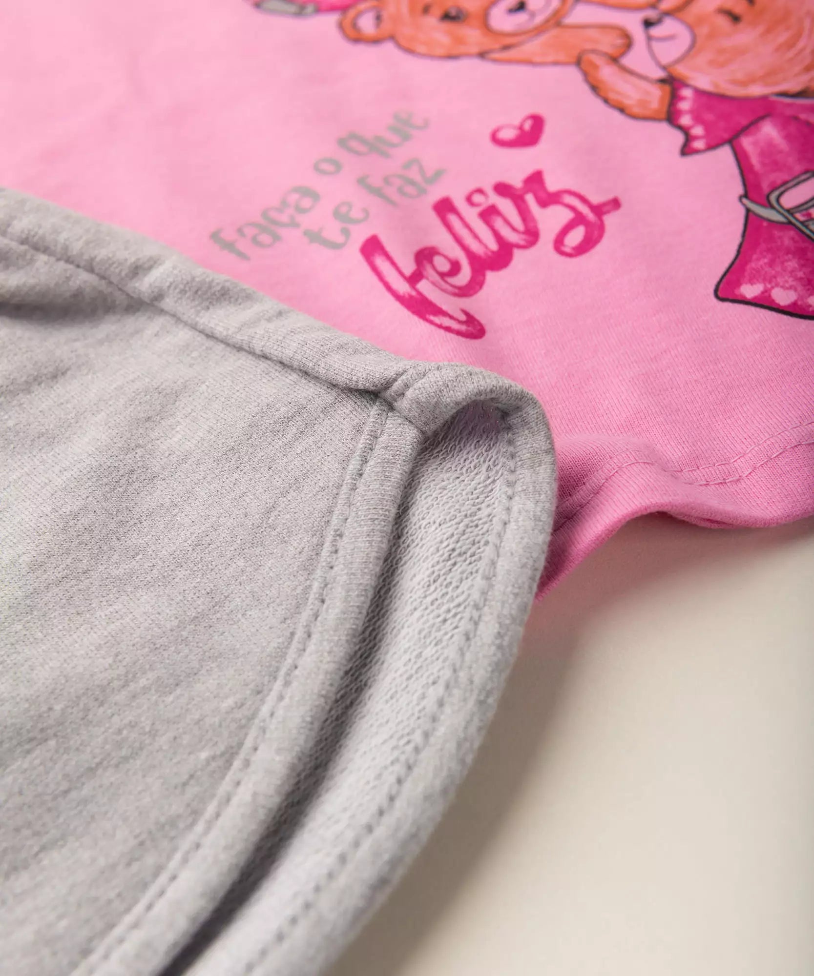 Conjunto Curto para Menina Ursinhas Rosa