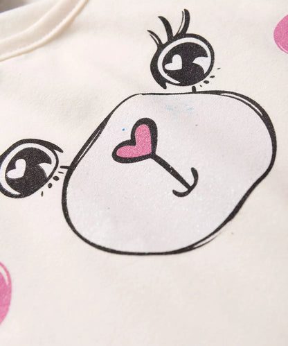 Conjunto Curto para Menina Ursinho Marfim