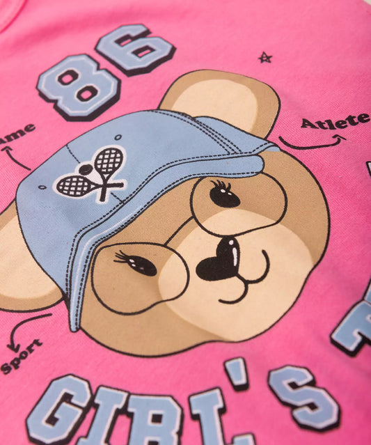 Conjunto Curto para Menina Ursinho Pink