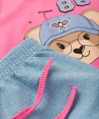 Conjunto Curto para Menina Ursinho Pink