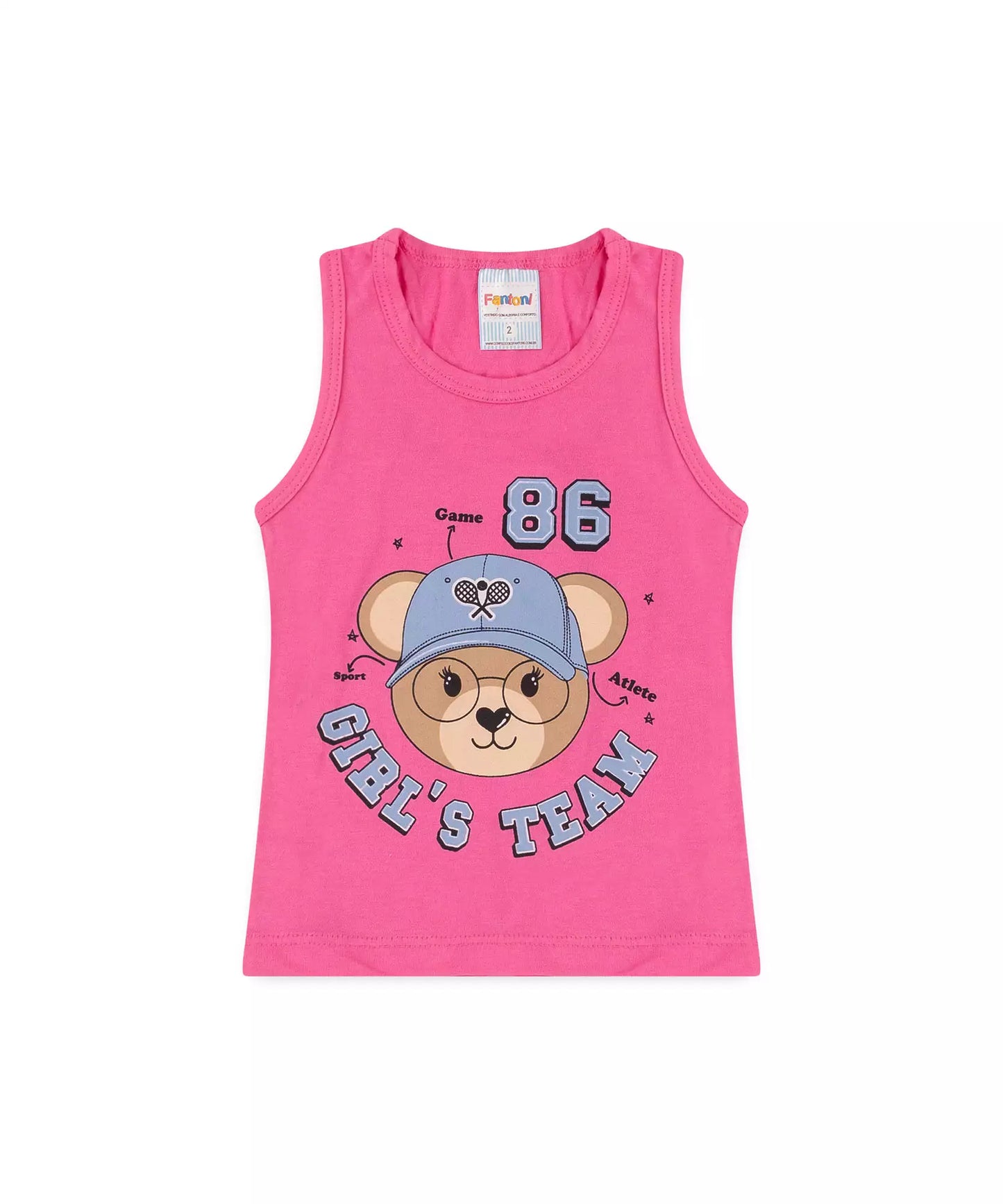 Conjunto Curto para Menina Ursinho Pink