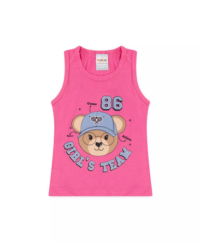 Conjunto Curto para Menina Ursinho Pink