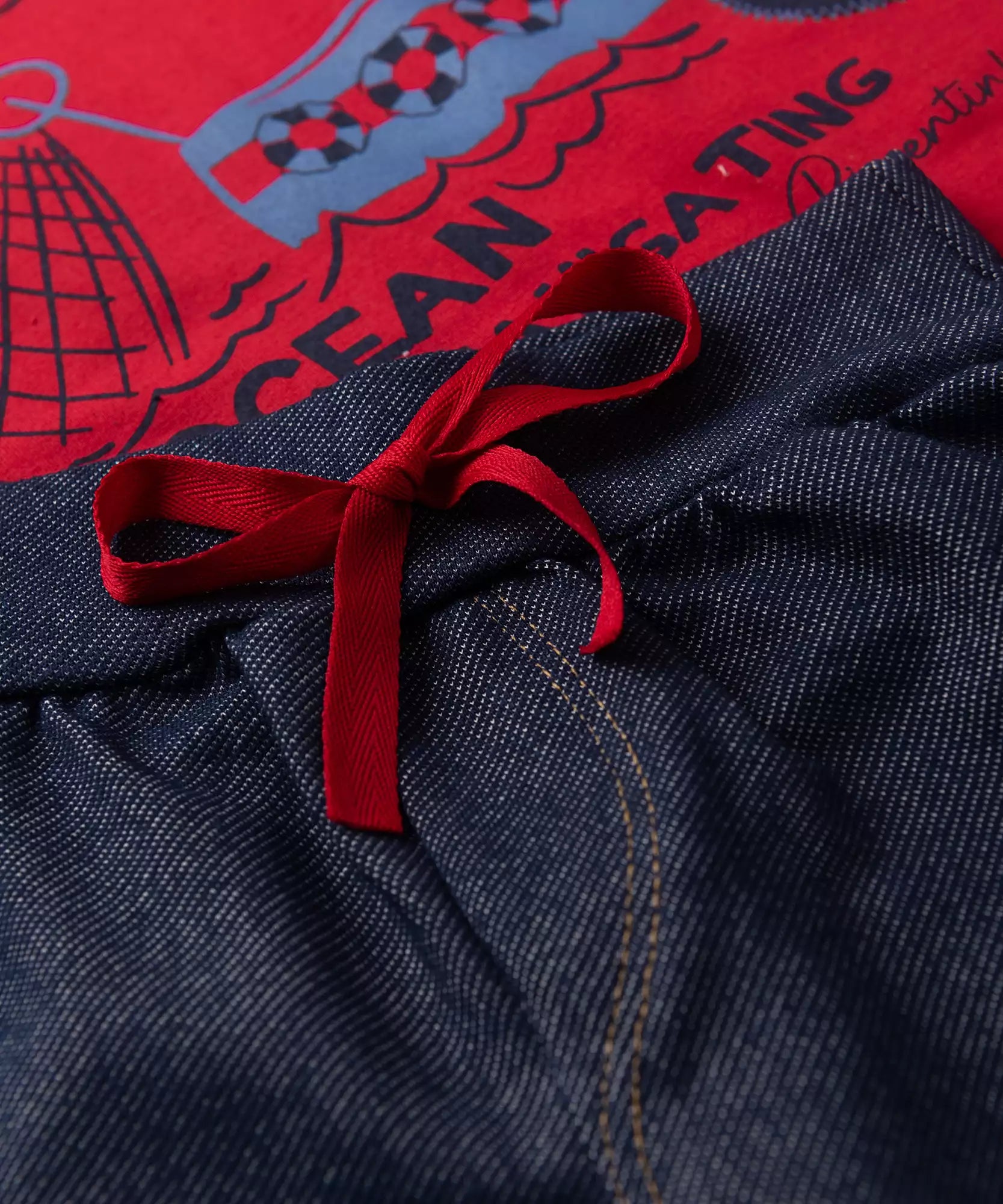 Conjunto Curto para Menino Barco Vermelho