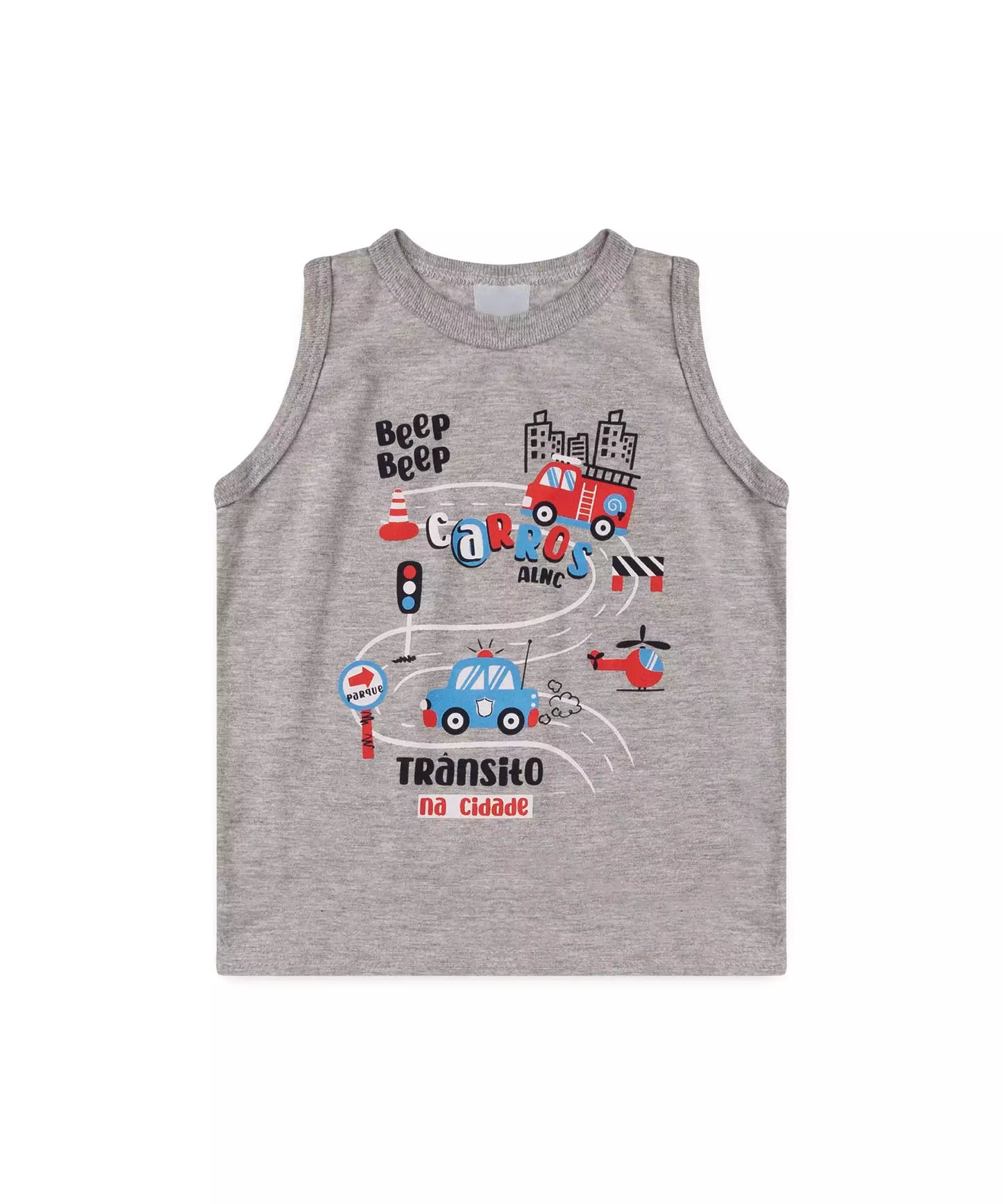 Conjunto Curto para Menino Carros Mescla