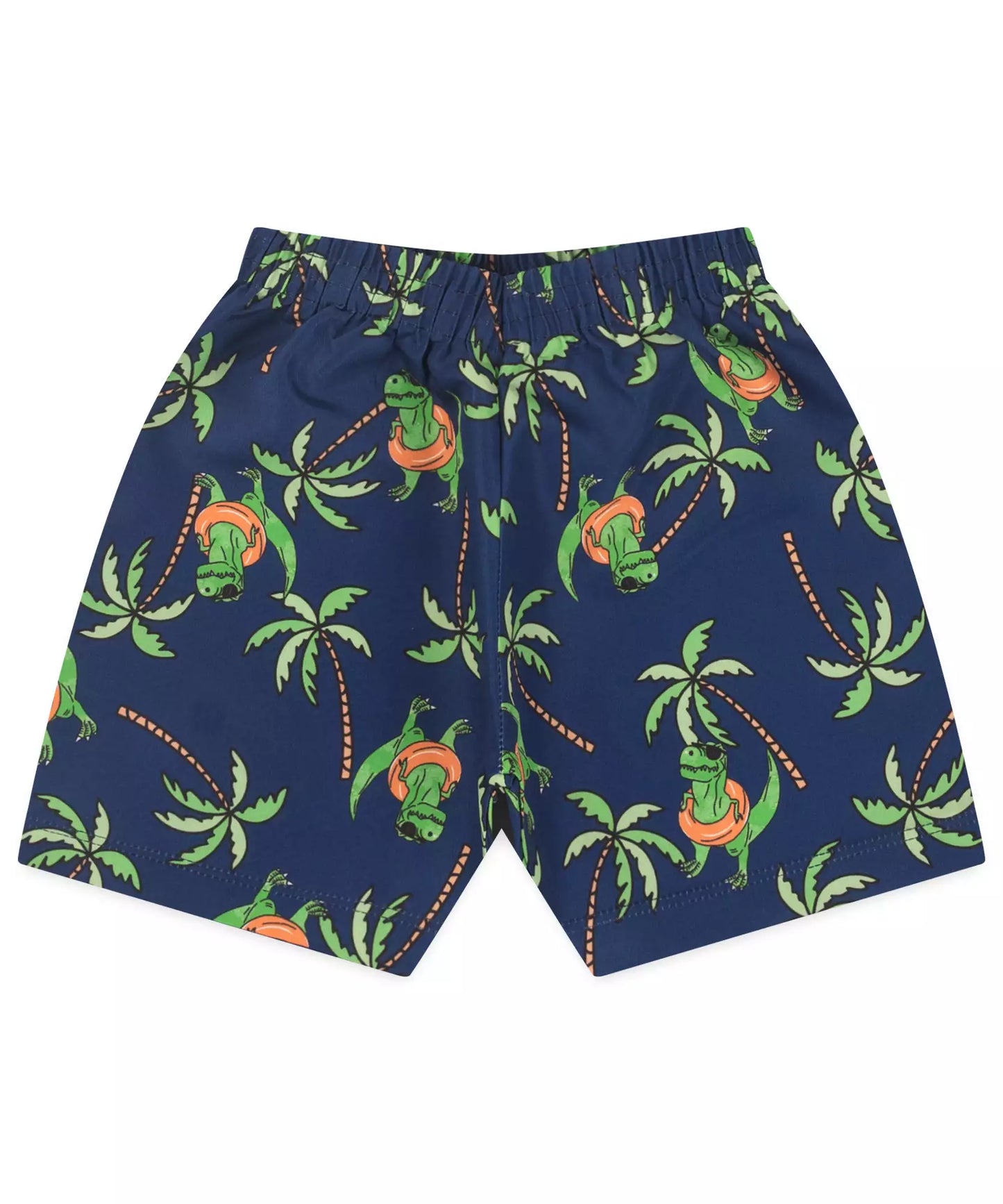 Conjunto Curto para Menino Laranja Dino