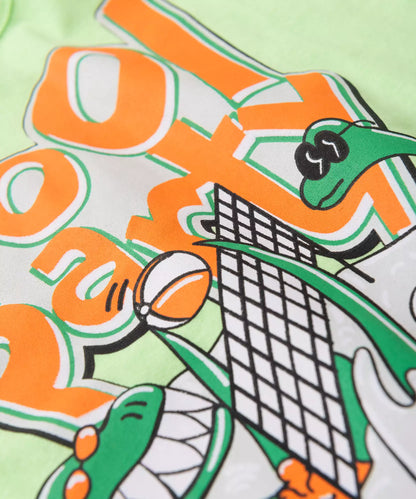 Conjunto Curto para Menino no Dino no Verde